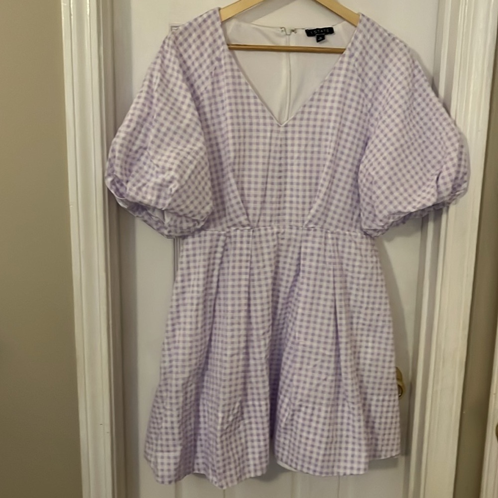 1 State puff Sleeve Checkered Dress
Size: Medium - Picture 9 of 10